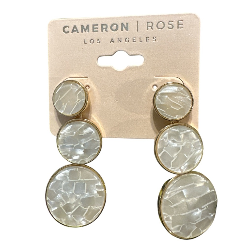 NWT Cameron rose LA beautiful gold toke earrings from nordstrom rack